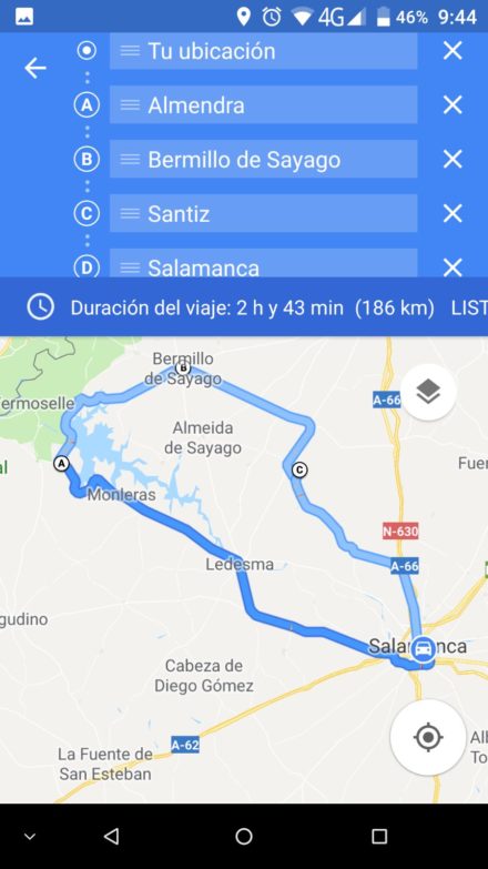RUTA MAÑANERA A ALMENDRA