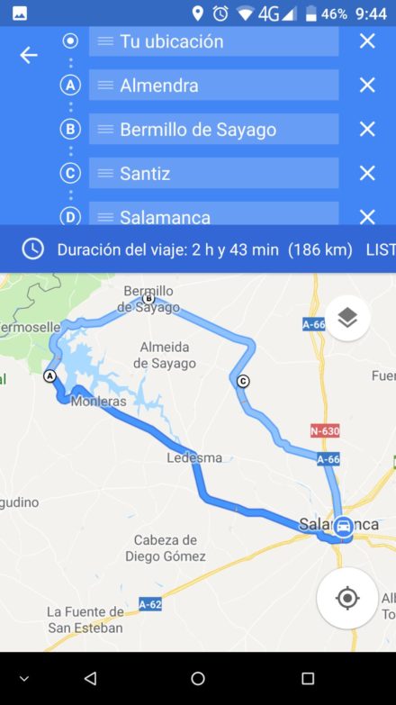 RUTA MAÑANERA A ALMENDRA