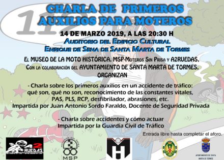 CHARLA DE PRIMEROS AUXILIOS PARA MOTEROS